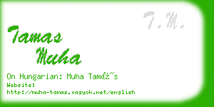 tamas muha business card